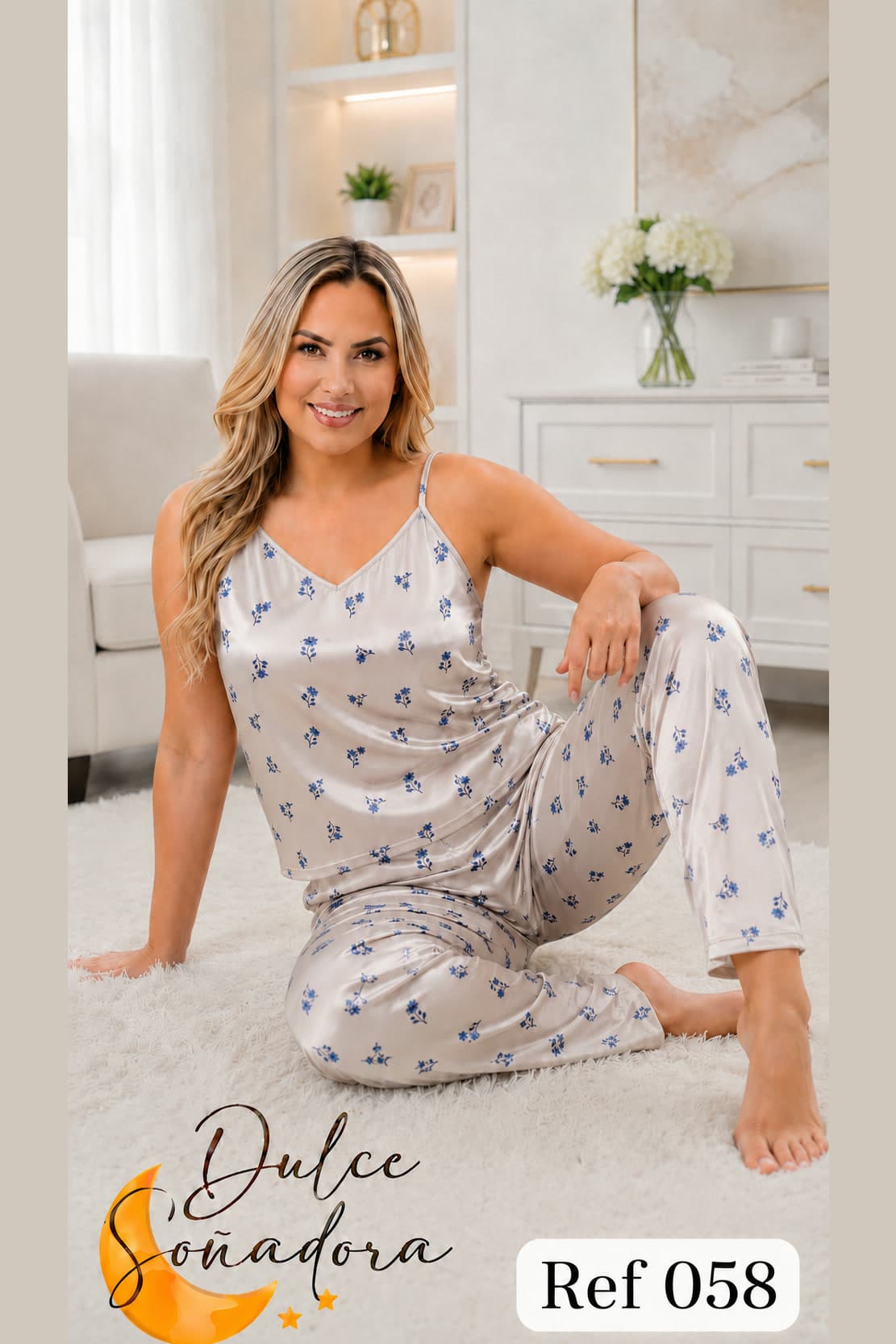 Ref 058 - PANTALON SATIN (SUBLIMADO) CON BLUSA SATIN TIRA (SUBLIMADA) 6