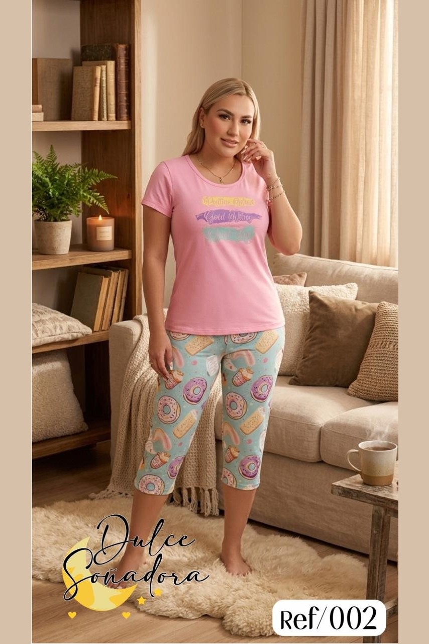 Ref 002 - CAPRI PIEL DE DURAZNO (SUBLIMADO) CON BLUSA DE MANGA PIEL DE DURAZNO UNICOLOR 5