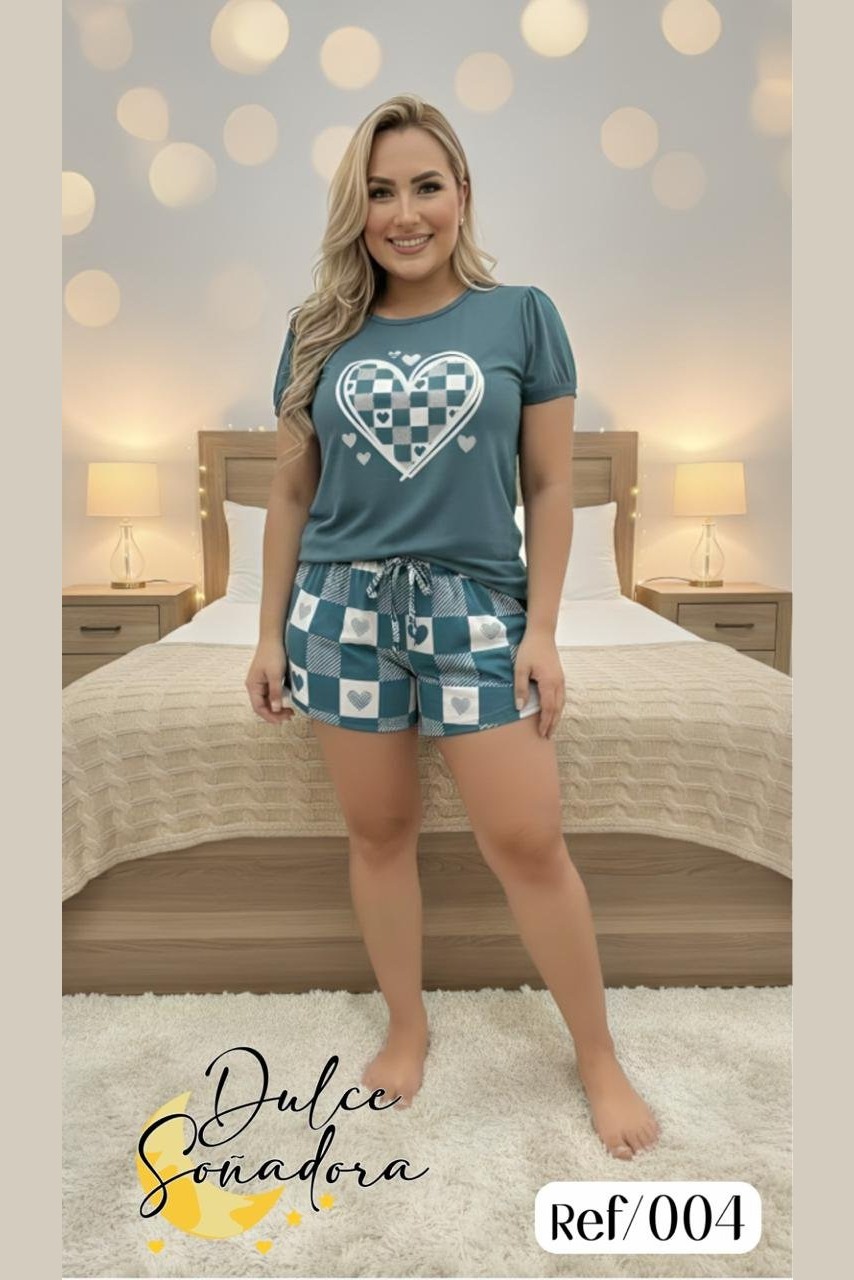 Ref 004 - SHORT PIEL DE DURAZNO (SUBLIMADO) CON BLUSA DE MANGA PIEL DE DURAZNO UNICOLOR 3