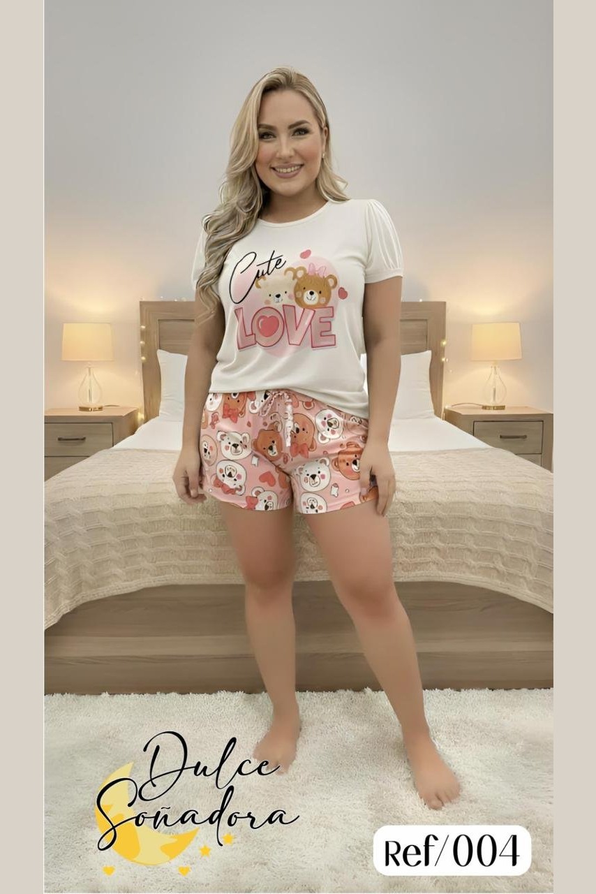 Ref 004 - SHORT PIEL DE DURAZNO (SUBLIMADO) CON BLUSA DE MANGA PIEL DE DURAZNO UNICOLOR 6