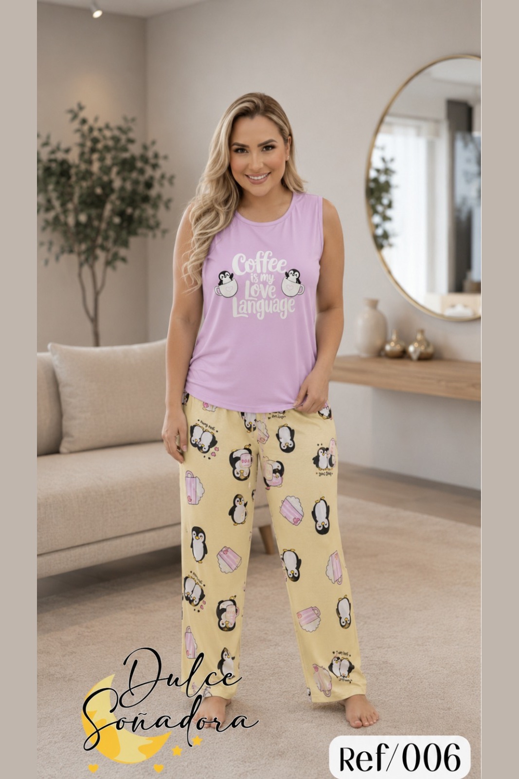 Ref 006 - PANTALON PIEL DE DURAZNO (SUBLIMADO) CON BLUSA SISA EN PIEL DE DURAZNO UNICOLOR 4