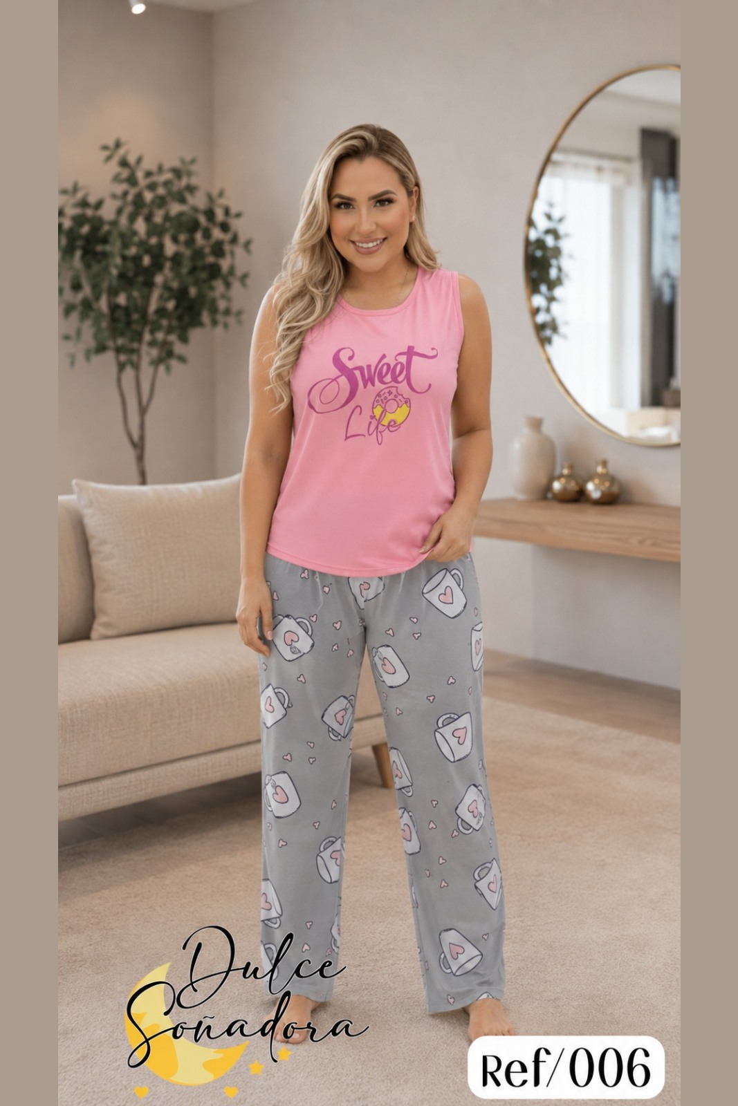 Ref 006 - PANTALON PIEL DE DURAZNO (SUBLIMADO) CON BLUSA SISA EN PIEL DE DURAZNO UNICOLOR 3