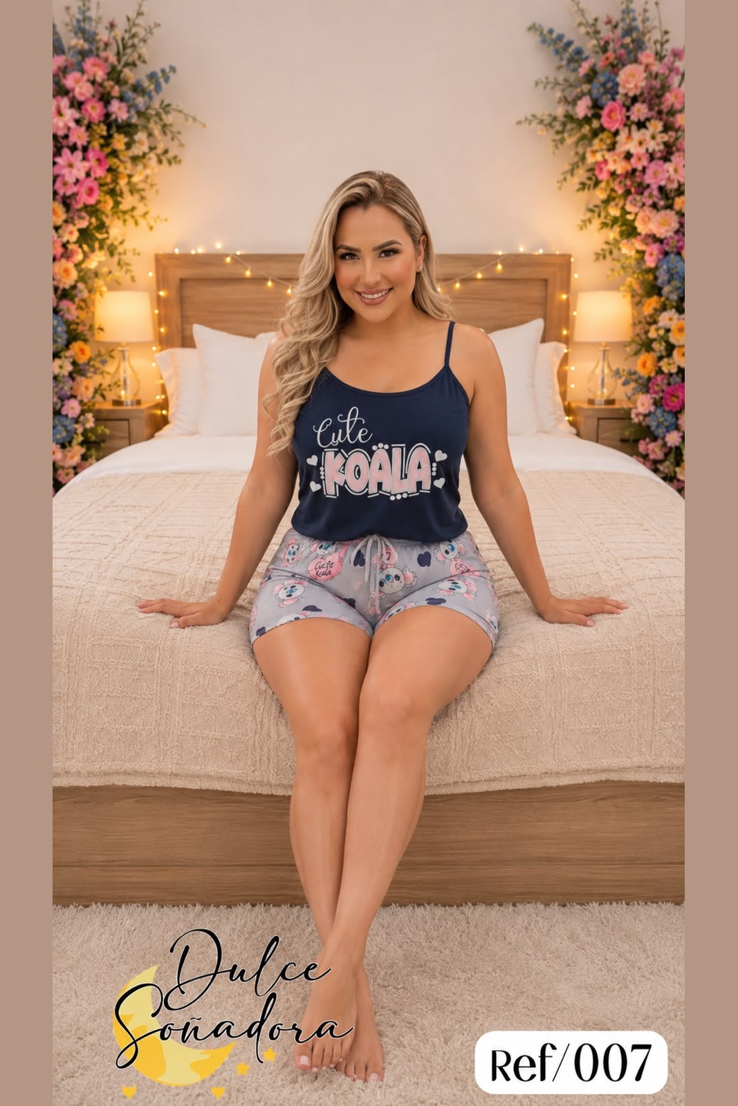 Ref 007 - SHORT PIEL DE DURAZNO (SUBLIMADO) CON BLUSA DE TIRAS PIEL DE DURAZNO UNICOLOR 6