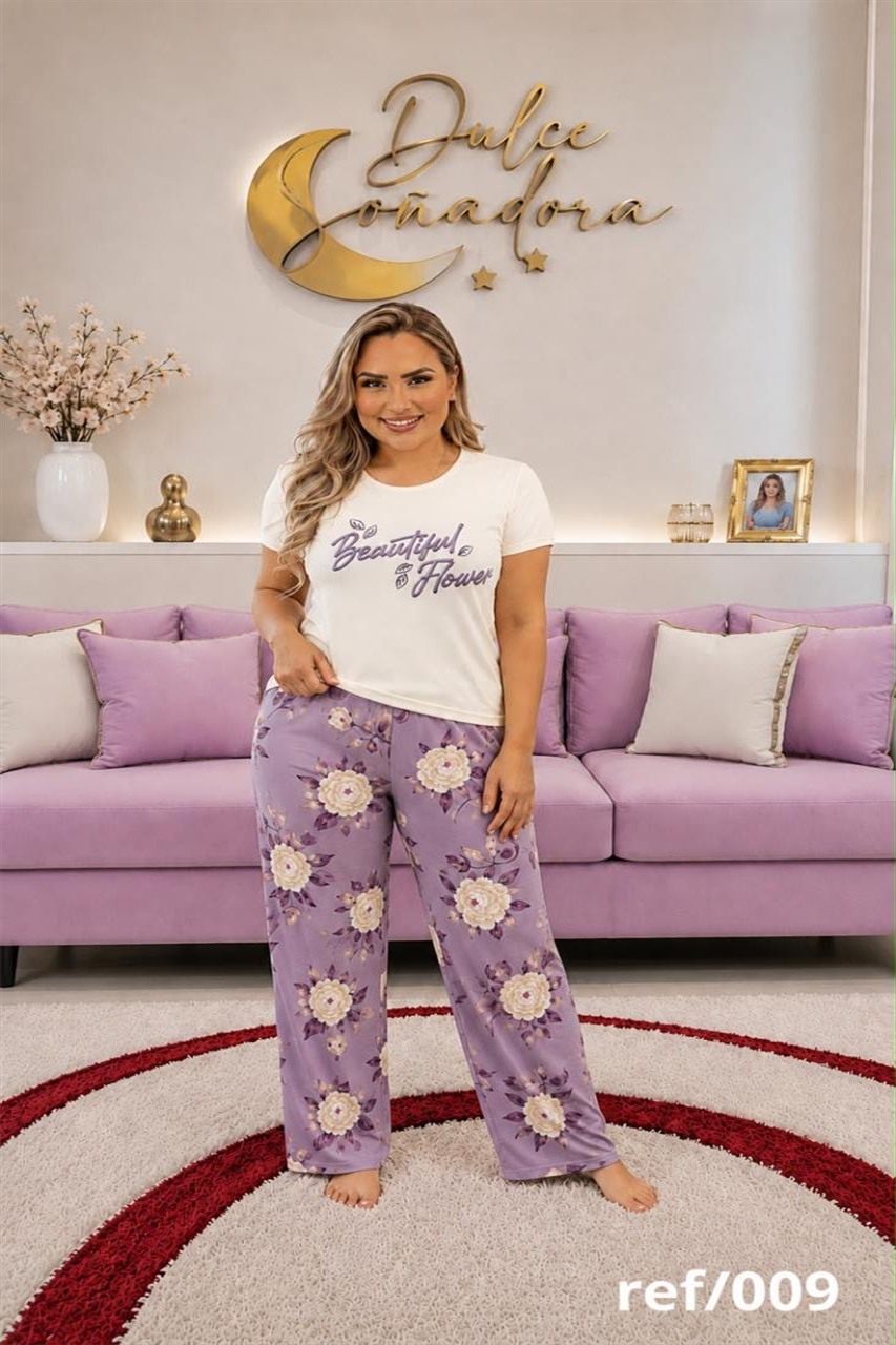 Ref 009 - PANTALON PIEL DE DURAZNO (SUBLIMADO) CON BLUSA MANGA EN PIEL DE DURAZNO UNICOLOR 4