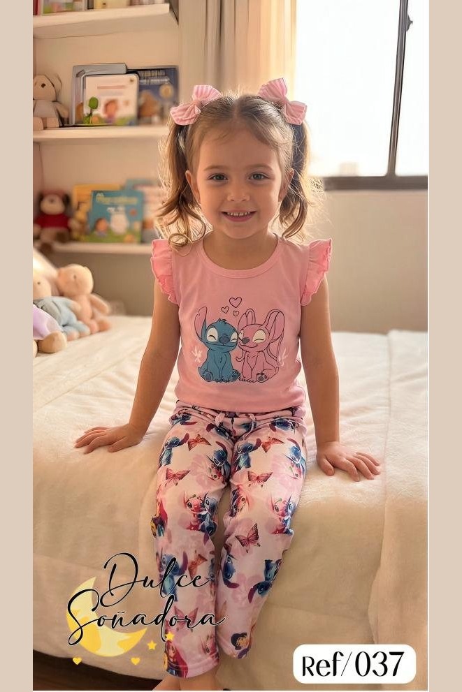 Ref 037 - PANTALON DE NINA PIEL DE DURAZNO (SUBLIMADO) CON BLUSA MANGA EN GOLAS UNICOLOR PIEL DE DURAZNO 5