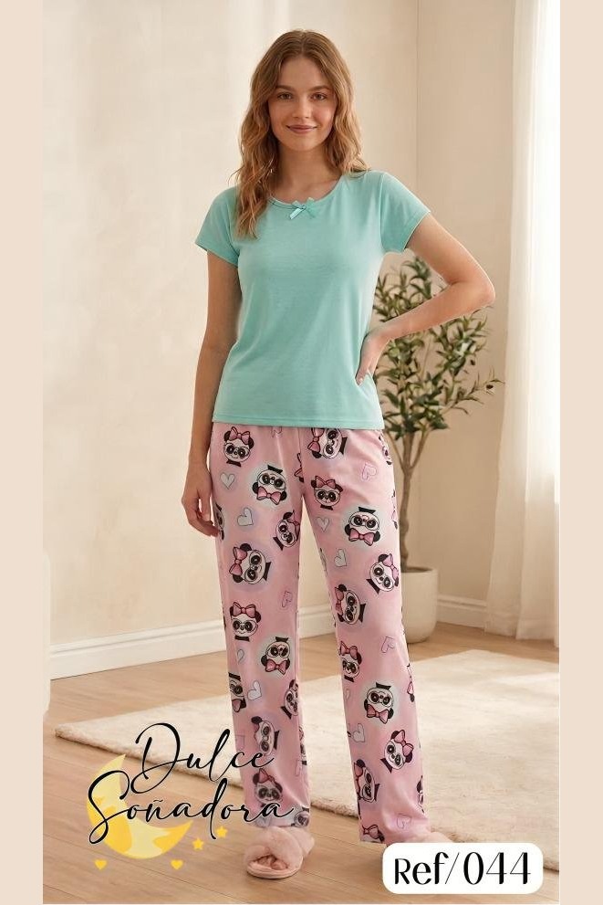 Ref 044 - PANTALON PIEL DE DURAZNO (SUBLIMADO) CON BLUSA MANGA EN PIEL DE DURAZNO UNICOLOR 4