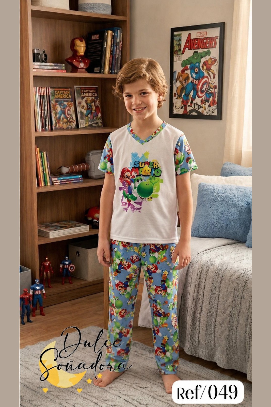 Ref 049 - PANTALON DE NINO PIEL DE DURAZNO (SUBLIMADO) CAMISA UNICOLOR EN PIEL DE DURAZNO 5