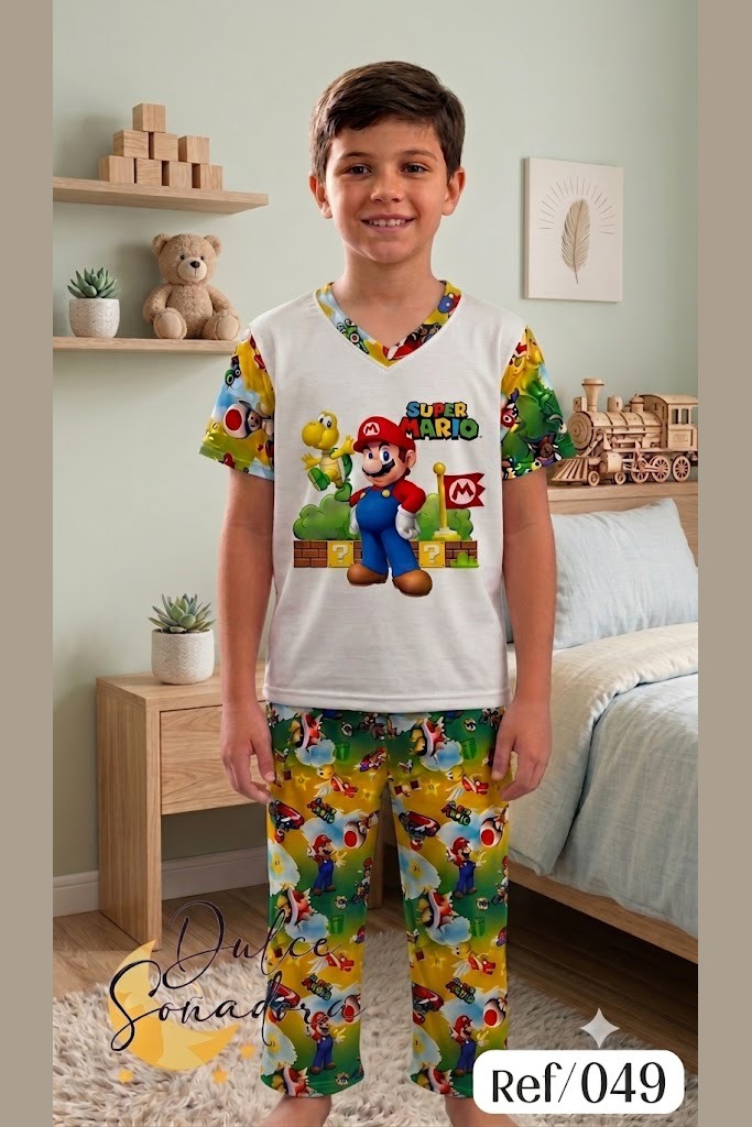Ref 049 - PANTALON DE NINO PIEL DE DURAZNO (SUBLIMADO) CAMISA UNICOLOR EN PIEL DE DURAZNO 7