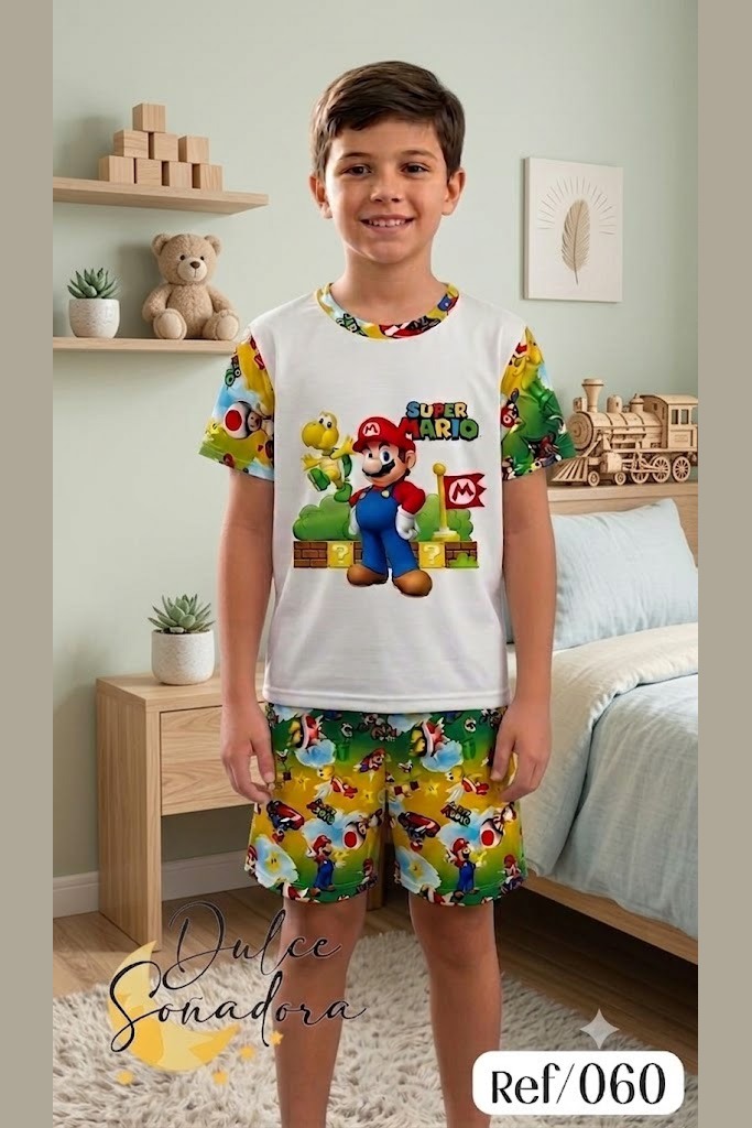 Ref 060 - SHORT DE NINO PIEL DE DURAZNO (SUBLIMADO) CAMISA UNICOLOR EN PIEL DE DURAZNO 7