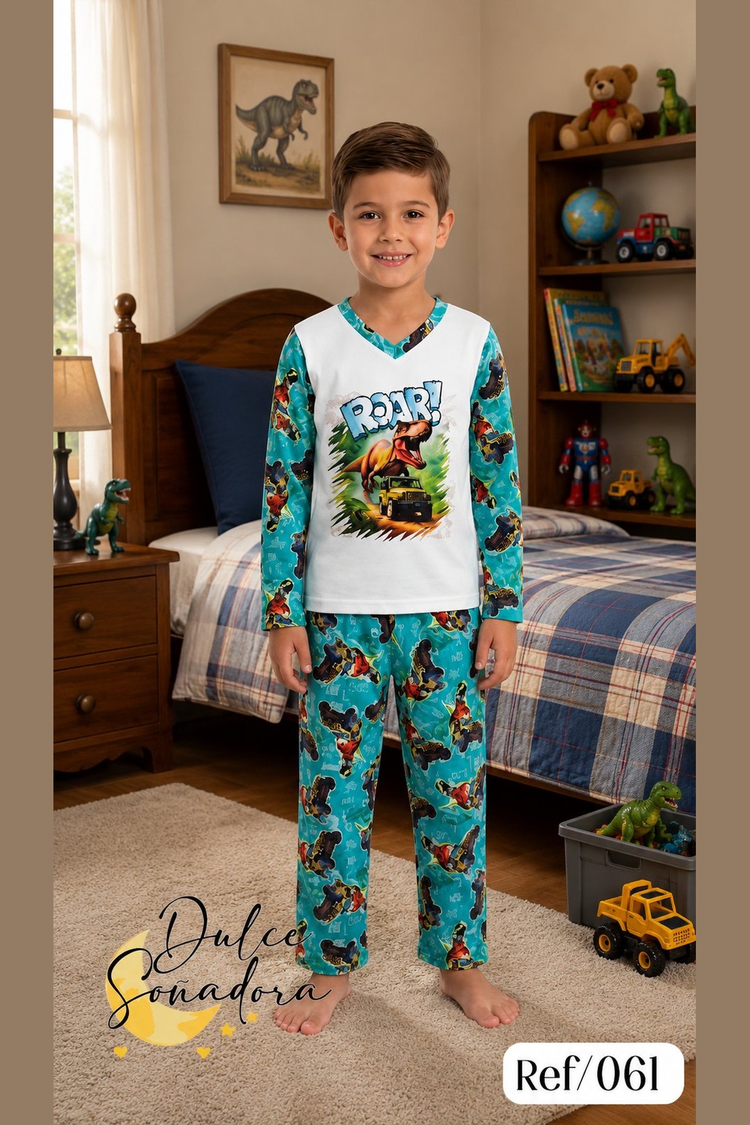 Ref 061 - PANTALON DE NINO PIEL DE DURAZNO (SUBLIMADO) CAMISA MANGA LARGA EN PIEL DE DURAZNO 6