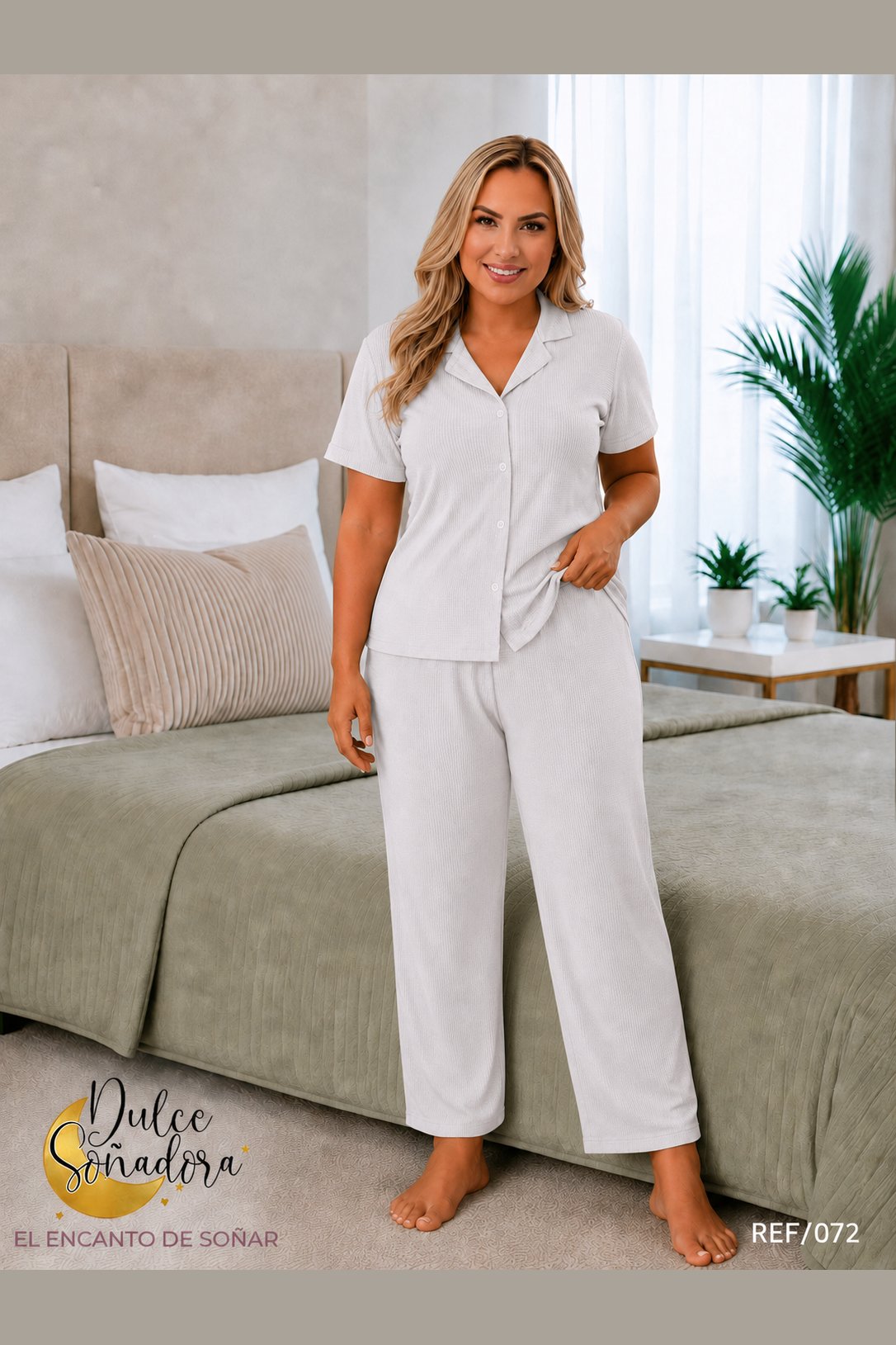 Ref 072 - PANTALON TELA GALLETA CON CAMISA DE BOTONES 4
