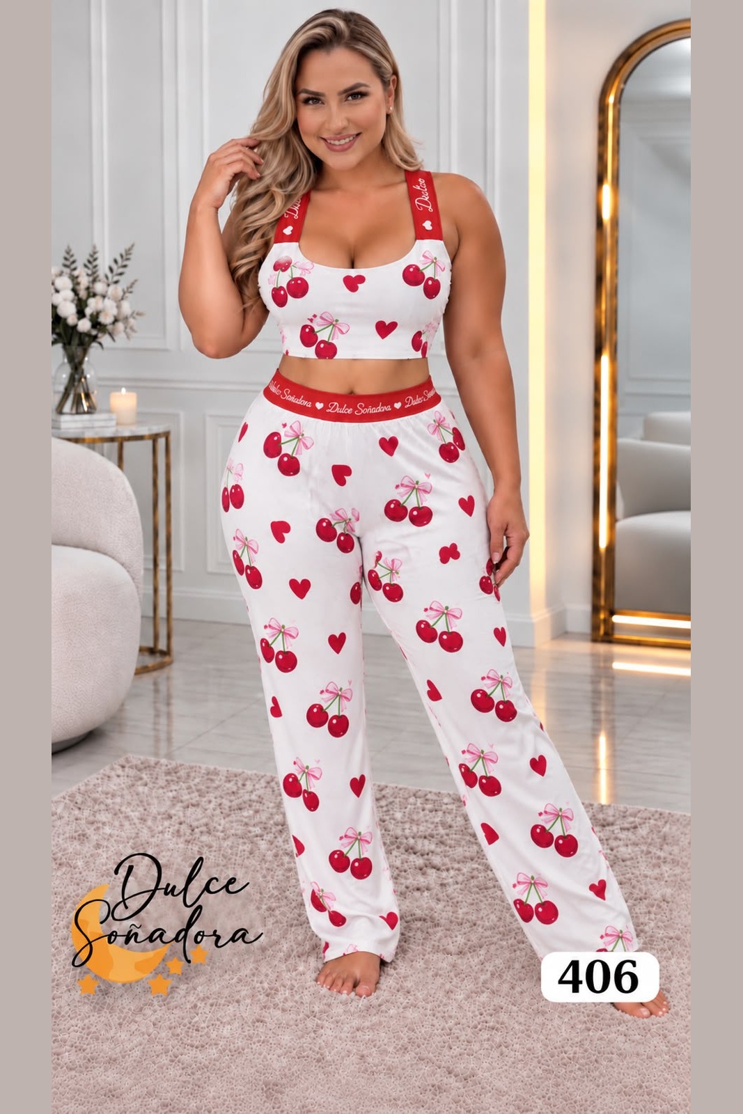 Ref 406 - PANTALON ESTAMPADO CON CROP TOP ESTAMPADO 4