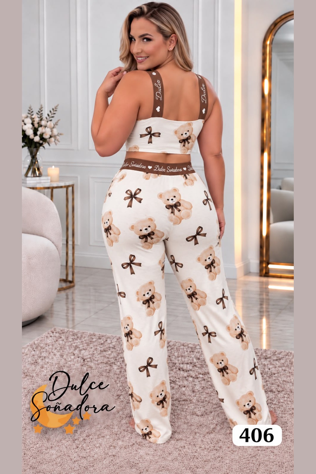 Ref 406 - PANTALON ESTAMPADO CON CROP TOP ESTAMPADO 6